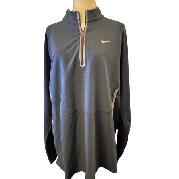 Nike Tiger Woods Collection Quarter Zip Golf Pullover, Men's Large, Slate Blue - Picture 1 of 5